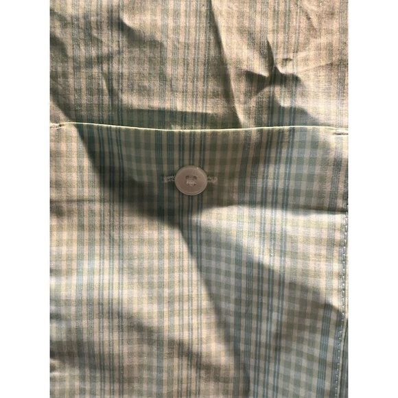 Calvin Klein Men's Short Sleeve Button-Down Shirt Green Checkered M - Picture 4 of 9